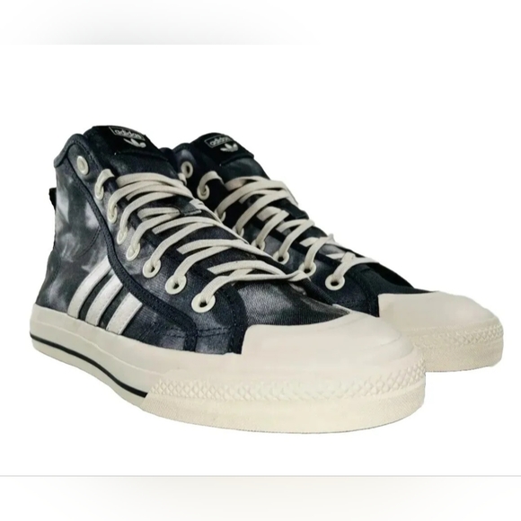 adidas Nizza Hi RF Originals Men's Shoes Grey Four/Wonder White - Picture 4 of 8